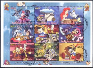 Benin 2008 Olympics Games Beijing Walt Disney (III) Sheet Used CTO Private