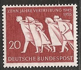 Germany  733 Mint OG 1955 Family in Flight