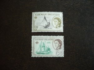 Stamps - Cayman Islands - Scott# 154, 160 - Mint Hinged Part Set of 2 Stamps