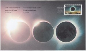 Total ECLIPSE - Apr.8.2024 - NIAGARA FALLS best spot = Official FDC Canada 2024