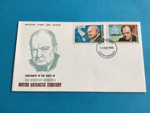 British Antarctic Territory 1974 Sir Winston Churchill  Stamp Cover R45798 