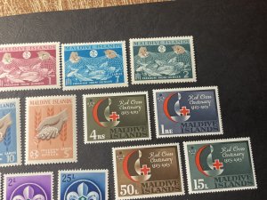 MALDIVE ISLANDS # 117-132-MINT/NEVER HINGED---3 COMPLETE SETS----1963