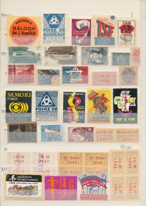 France Lille Annecy Maritime Expo Old Poster Labels(Appx 100+)W2244