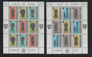 Isle of Man  #131-136a   MNH 1978  Europa . 3 sets in 2 sheets of 9