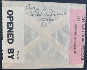 1940s Ireland Dual Censored Cover To Red Cross Geneva Switzerland