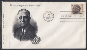 United States Scott 1284 Unknown FDC - 1966 Franklin Roosevelt Issue