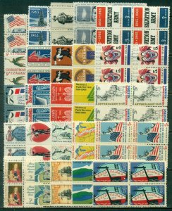 25 DIFFERENT SPECIFIC 5-CENT BLOCKS OF 4, MINT, OG, NH, GREAT PRICE! (28)