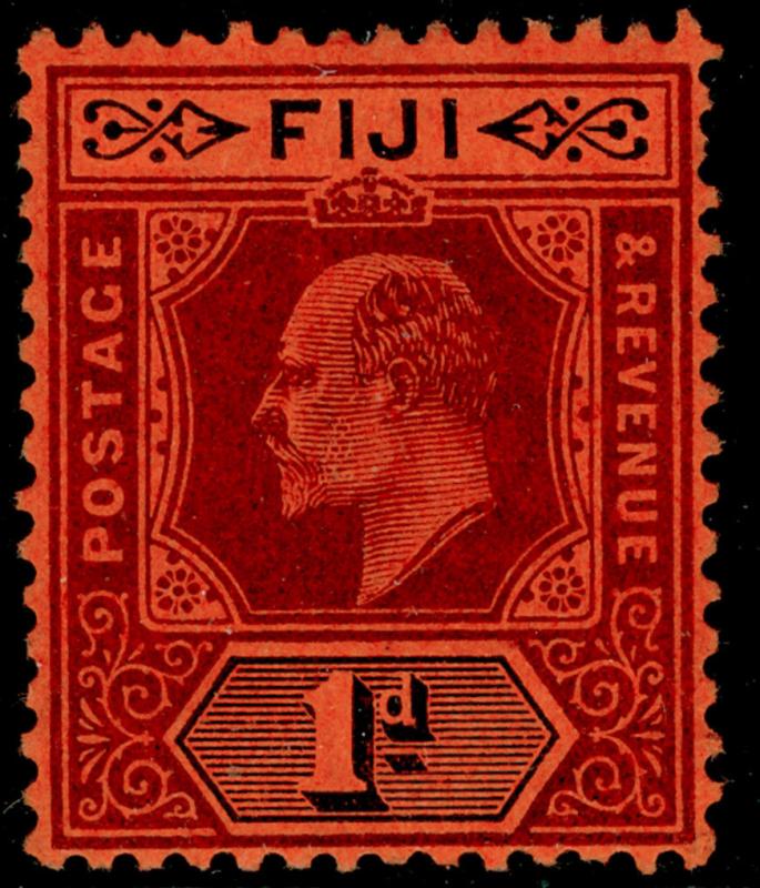 FIJI SG116, 1d purple & black/red, M MINT. Cat £35.