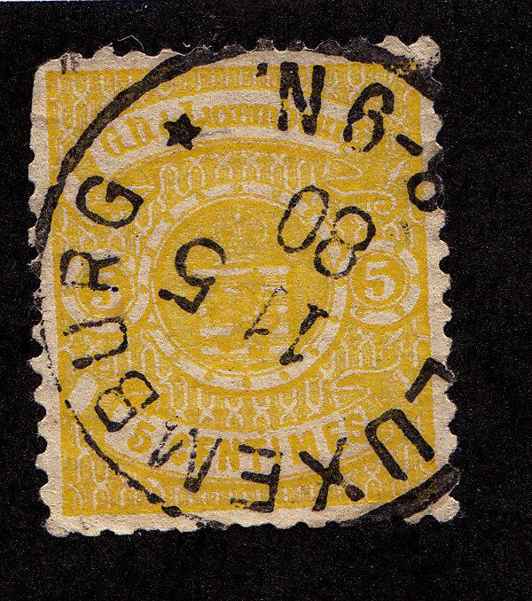 LUXEMBOURG Used Scott # 32 - Perf 13 (1 Stamp)