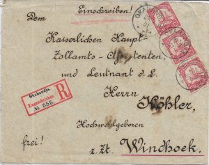 1901 Okahandja to Windhoek, German South West Africa Registered (HS1184)