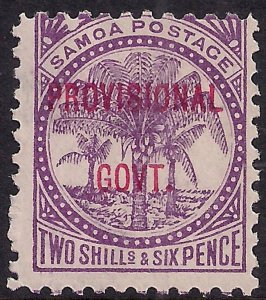 Samoa 1899 - 00 QV 2/-6d Reddish Purple Prov Govt OVPT MM  SG 97 ( T755 )