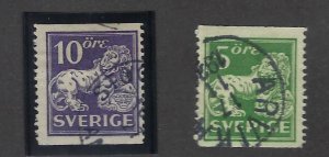 Sweden SC#132, 134 Used F-VF SCV$32.50...Worth a Close Look!!