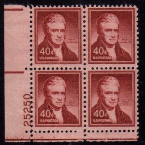 1050 40c John Marshall 25250 LL Plate Block