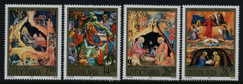 Yugoslavia 2541-4 MNH Christmas, Paintings of the Birth of Christ