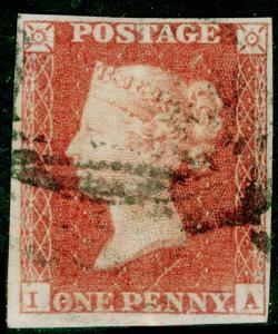 SG8, 1d red-brown, FINE USED. 4 MARGINS. IA