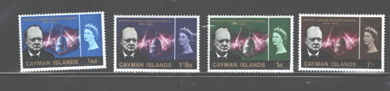CAYMAN ISLANDS 1966 CHURCHILL #176-179 MH