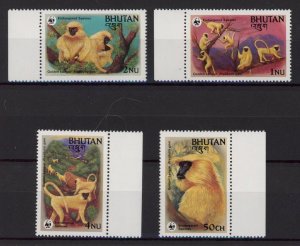 [Hip2442] Bhutan WWF Good Set Very Fine MNH Stamps