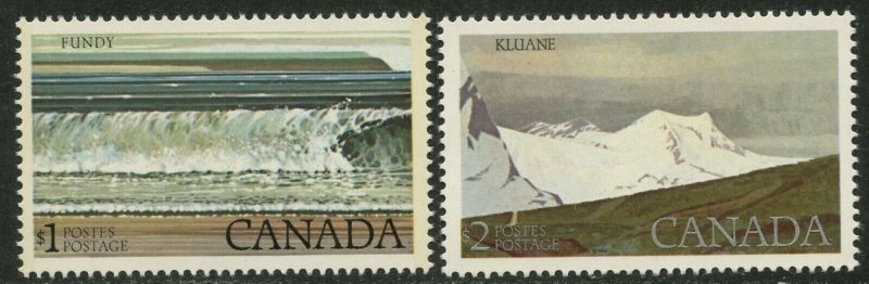 CANADA Sc#726-727 1979 Fundy & Kluane National Parks High Values OG Mint NH