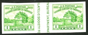 U.S. #766a MINT GUTTER PAIR NG