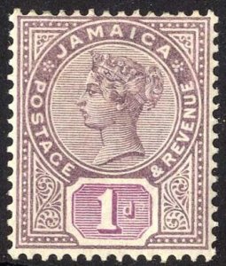 Jamaica SG27 1d Purple and Mauve M/M cat 14 pounds