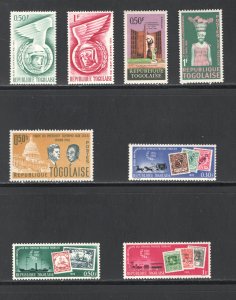 Togo  #417-418, 422-423, 432, 438-440   VF, Unused, Lightly Hinged...... 6380155