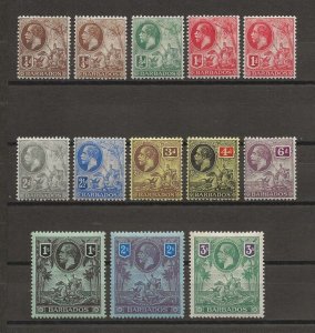 BARBADOS 1912 SG 170/80 + Shades MINT Cat £275