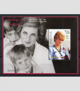 Somalia 2002 PRINCESS DIANA WILLAIM & HARRY s/s Perforated Mint (NH)