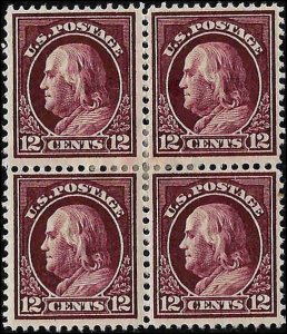 417 Mint,OG,HR... Block of 4... SCV $185.00