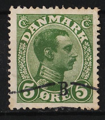 Denmark 1913 King Christian X 5o (1/35) USED