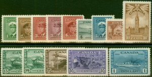 Canada 1942-48 Set of 14 SG375-388 Fine LMM