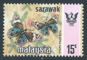 Sarawak #246 NH 15c Butterfly & New State Crest