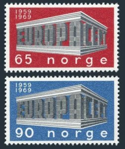 Norway 533-534, MNH. Michel 583-584. EUROPE CEPT-1969. Tenth anniversary.