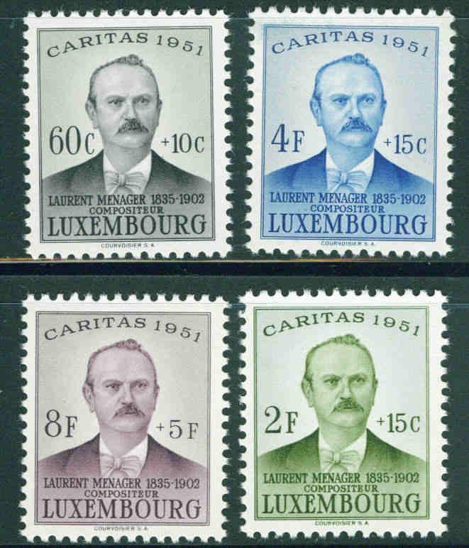 LUXEMBOURG Scott B166-9 CARITAS 1951 MNH** set CV$29