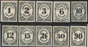 United States #O47P4-O56P4 Unused Single (Complete Set)