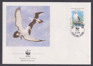 CHRISTMAS ISLANDS - 1990 ENDANGERED SPECIES : ABBOTT'S BOOBY / BIRDS - FDC