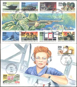 #2765 World War II: 1943 Little FDC Set