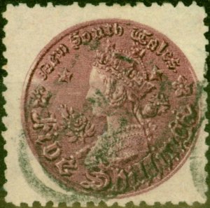 New South Wales 1888 5s Rose-Lilac SG181 P.11 Fine Used
