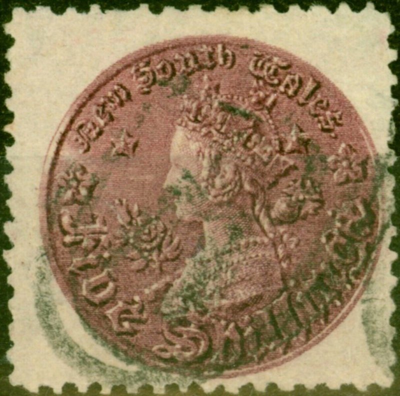 New South Wales 1888 5s Rose-Lilac SG181 P.11 Fine Used