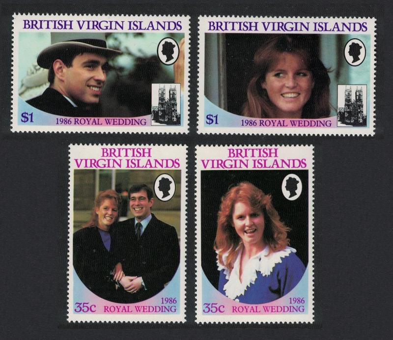 BVI Royal Wedding Prince Andrew 4v SG#605-608