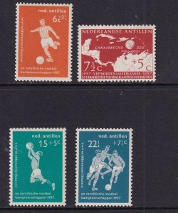 Netherlands Antilles  #B31-B34  MNH  1957 football championships