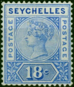 Seychelles 1900 18c Ultramarine SG31 Fine & Fresh MM