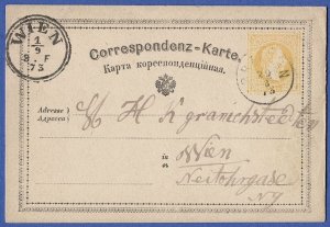 AUSTRIA 1871 2kr postal card, Mi P5 Used VF, Polish text, BRZEZAN cancel