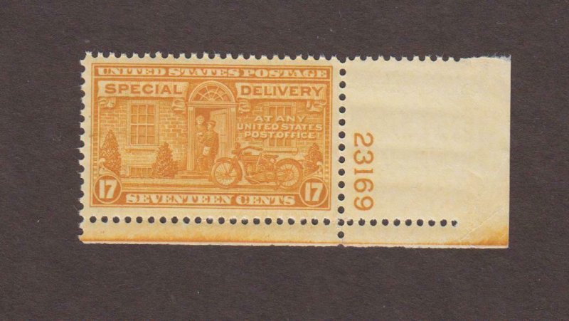US,E18,PLATE NUMBER,MNH,VF-XF,SPECIAL DELIVERY, COLLECTION