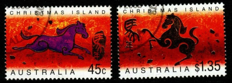 CHRISTMAS ISLAND SG504/5 2002 CHINESE NEW YEAR FINE USED