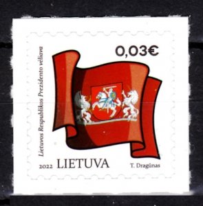 LITHUANIA 2022-05 Definitive: Flag 3c Re-printed with date 2022, Mint Adhesive