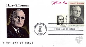 Pugh Designed/Painted Harry S. Truman FDC.. 6 of  Only 58 created!