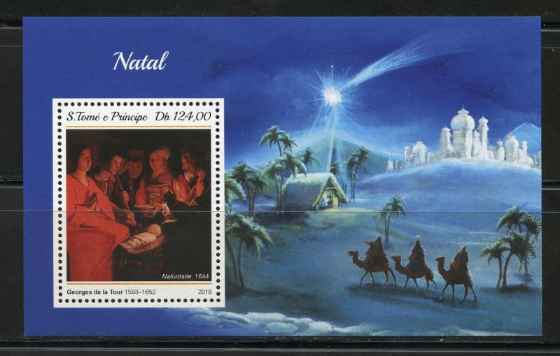 SAO TOME  2018 CHRISTMAS SOUVENIR SHEET II  MINT NH