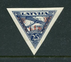 x32 - LATVIA 1931 Semi-Postal # CB5a VF MLH. Triangle. Airplane