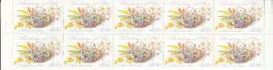 Australia 1992 Booklet Sc #1234a 45c Flowers in basket - Thinking of You