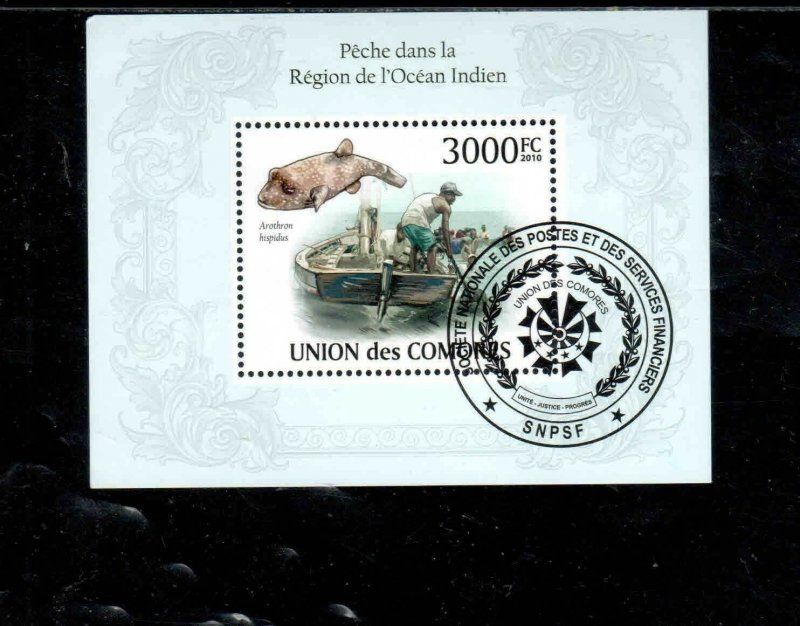 COMORO ISLANDS 2010 FISHING MINT VF NH O.G CTO S/S (CO2)